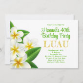 フランジパニハワイアンルアウ(ハワイ式宴会)パーティの招待状 招待状 (正面)