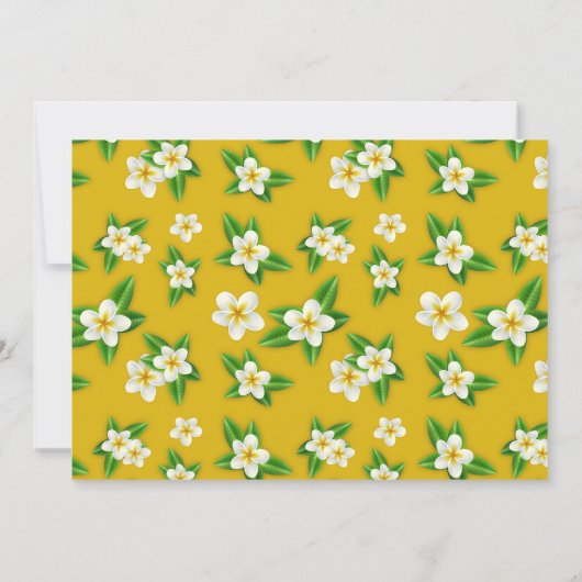 フランジパニハワイアンルアウ（ハワイ式宴会）パーティの招待状 招待状 (裏面)