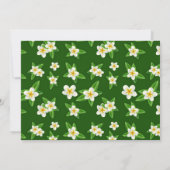 フランジパニハワイアンルアウ（ハワイ式宴会）パーティーグリーン招待状 招待状 (裏面)