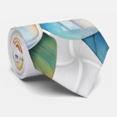 フランジパニハワイアン結婚フローラの新郎 ネクタイ (ロール)