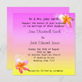 フランジパニビーチ結婚式カスタム招待状 招待状 (正面/裏面)