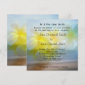 フランジパニビーチ結婚式カスタム招待状 招待状 (正面/裏面)