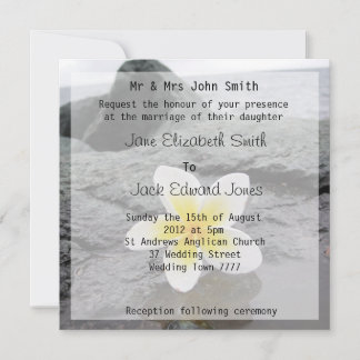 フランジパニビーチ結婚式カスタム招待状 招待状