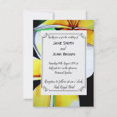 フランジパニビーチ結婚式水カラートトロピカル 招待状 (正面)