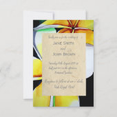 フランジパニビーチ結婚式水カラートトロピカル 招待状 (正面)