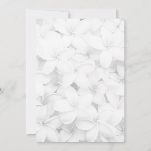 フランジパニフローラハワイアンブランチアンドバブリー 招待状 (裏面)