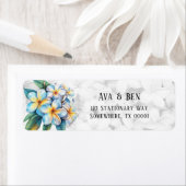 フランジパニフローラ結婚ハワイアン差出人住所 ラベル (インサイチュ)