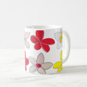 フランジパニプルメリアカラフルフラワーフローラ コーヒーマグカップ (正面右)
