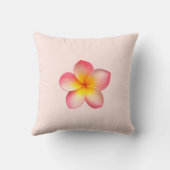 フランジパニプルメリアフラワーオンライトミスティバラ クッション (裏面)