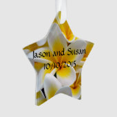 フランジパニプルメリア結婚フラワーズ オーナメント (正面)