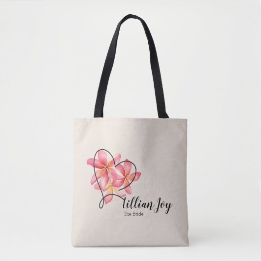 フランジパネウォーターカラーフラワーブライド&ブライダルパーティ トートバッグ (正面)