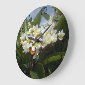 フランジーパニと蝶の時計 ラージ壁時計 (傾斜)