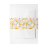 フランジーパニーの花の水彩模様 黄色 招待状ベリーバンド (正面例)