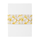 フランジーパニーの花の水彩模様 黄色 招待状ベリーバンド (裏面例)
