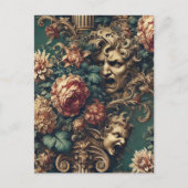 フランジ付きデカダン – ゴシックビクトリアンフローラ シーズンポストカード (正面)