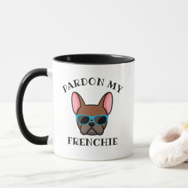 フランスおもしろい赤茶色のブルドッグを許フランスの可 マグカップ