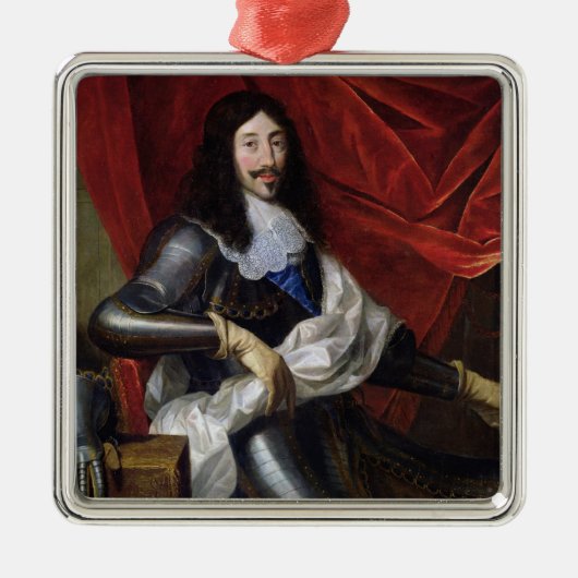 フランスおよびナバールのルイXIII王 メタルオーナメント (正面)