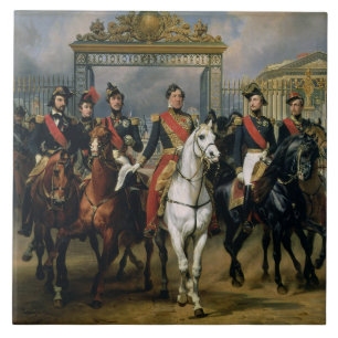 フランスおよび彼ののルイPhilippe (1773-1850年)王 タイル