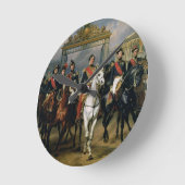 フランスおよび彼ののルイPhilippe (1773-1850年)王 ラウンド壁時計 (傾斜)