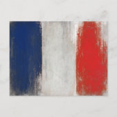 フランスからの汚いヴィンテージフラグ付きポストカード ポストカード (正面)