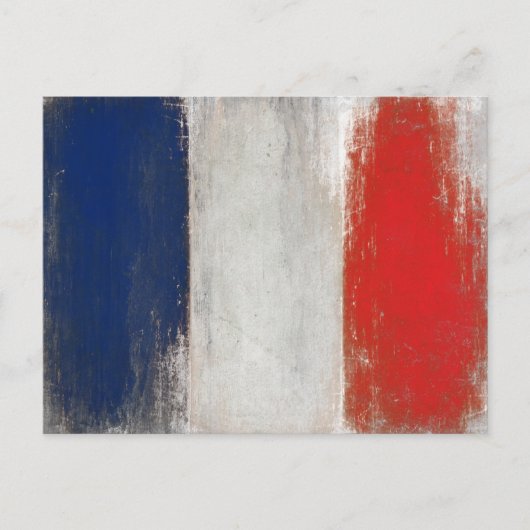 フランスからの汚いヴィンテージフラグ付きポストカード ポストカード (正面)