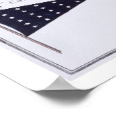 フランスからアメリカの海旗とペナント ポスター (角)