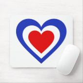 フランスかフランス語によって旗インスパイアハート マウスパッド (マウス)