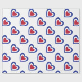 フランスかフランス語によって旗インスパイアハート ラッピングペーパー (フラット)