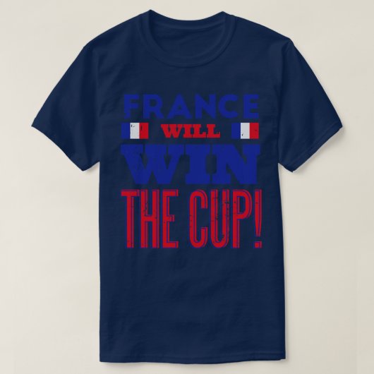 フランスがカップを獲得 Tシャツ (デザイン正面)
