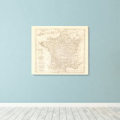 フランスが円と部門に分かれる2 キャンバスプリント (インサイチュ (ウッドフロア))