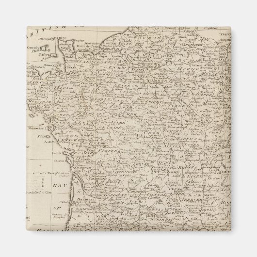 フランスが円と部門に分かれる マグネット (正面)