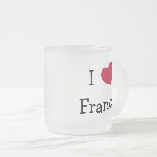 フランスが大好き フロストグラスマグカップ (正面右)