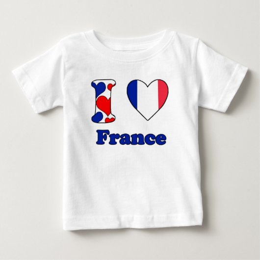 フランスが大好き ベビーTシャツ (正面)