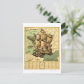 フランスがShipPanoricマップとして表示 ポストカード (スタンド正面)