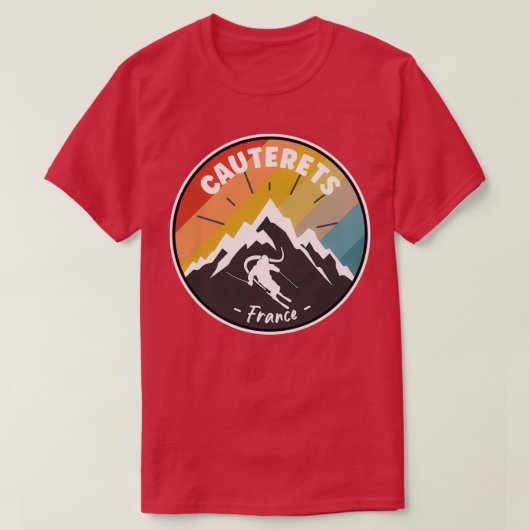 フランスでのスキー Tシャツ (デザイン正面)