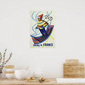 フランスでのスキーVintageポスター ポスター (キッチン)