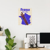 フランスでスキー ポスター (ホームオフィス)