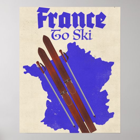 フランスでスキー ポスター (正面)