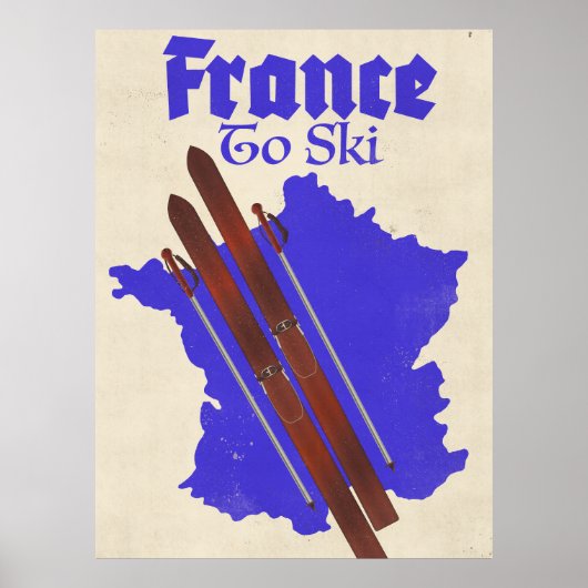 フランスでスキー ポスター (正面)