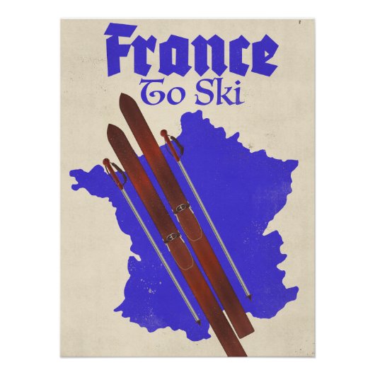 フランスでスキー ポスター (正面)