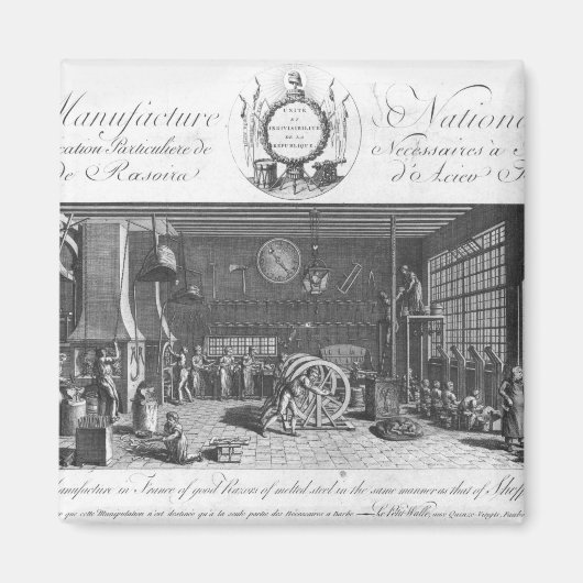 フランスで唯一の名剃刀の製造 マグネット (正面)