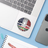 フランスで育ち、イランのルーツ - ライオンと太陽 シール (ノートパソコンとiPhone)