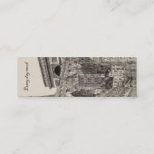 フランスとイタリアのヴィンテージのスケッチ2つ、ブックマーク スキニー名刺 (裏面)