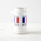 フランスとフラッフランスのグブルーの個人用設定 ビールジョッキ (正面左)