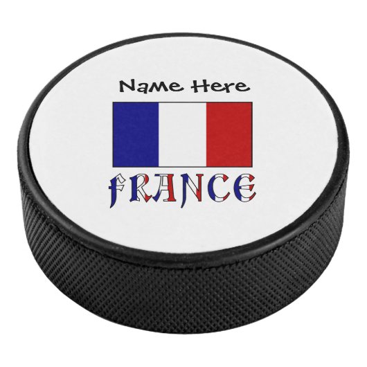 フランスとフランス国旗とお名前 アイスホッケーパック (3/4)