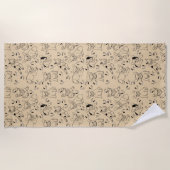 フランスとボーン ビーチタオル (正面)