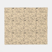 フランスとボーン フリースブランケット (正面(横))