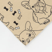 フランスとボーン フリースブランケット (角)