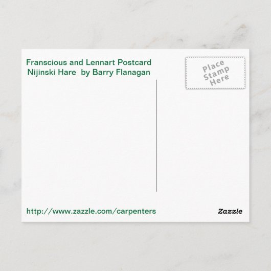 フランスとレナートニジンスキーのハレはがき ポストカード (裏面)