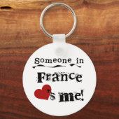 フランスにいる人は私を愛している キーホルダー (正面)